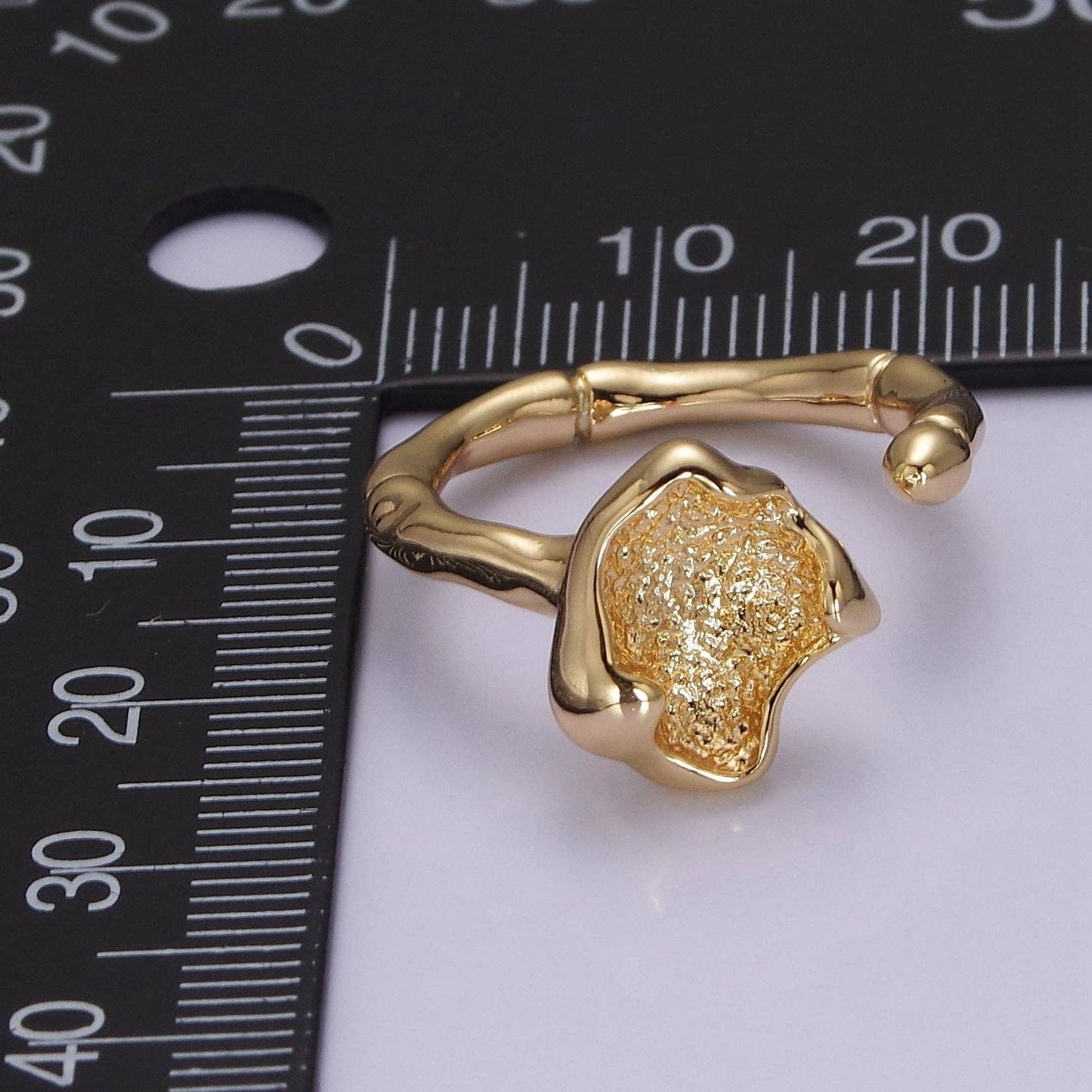 Rustic Flower Patch Gold Flower Ring