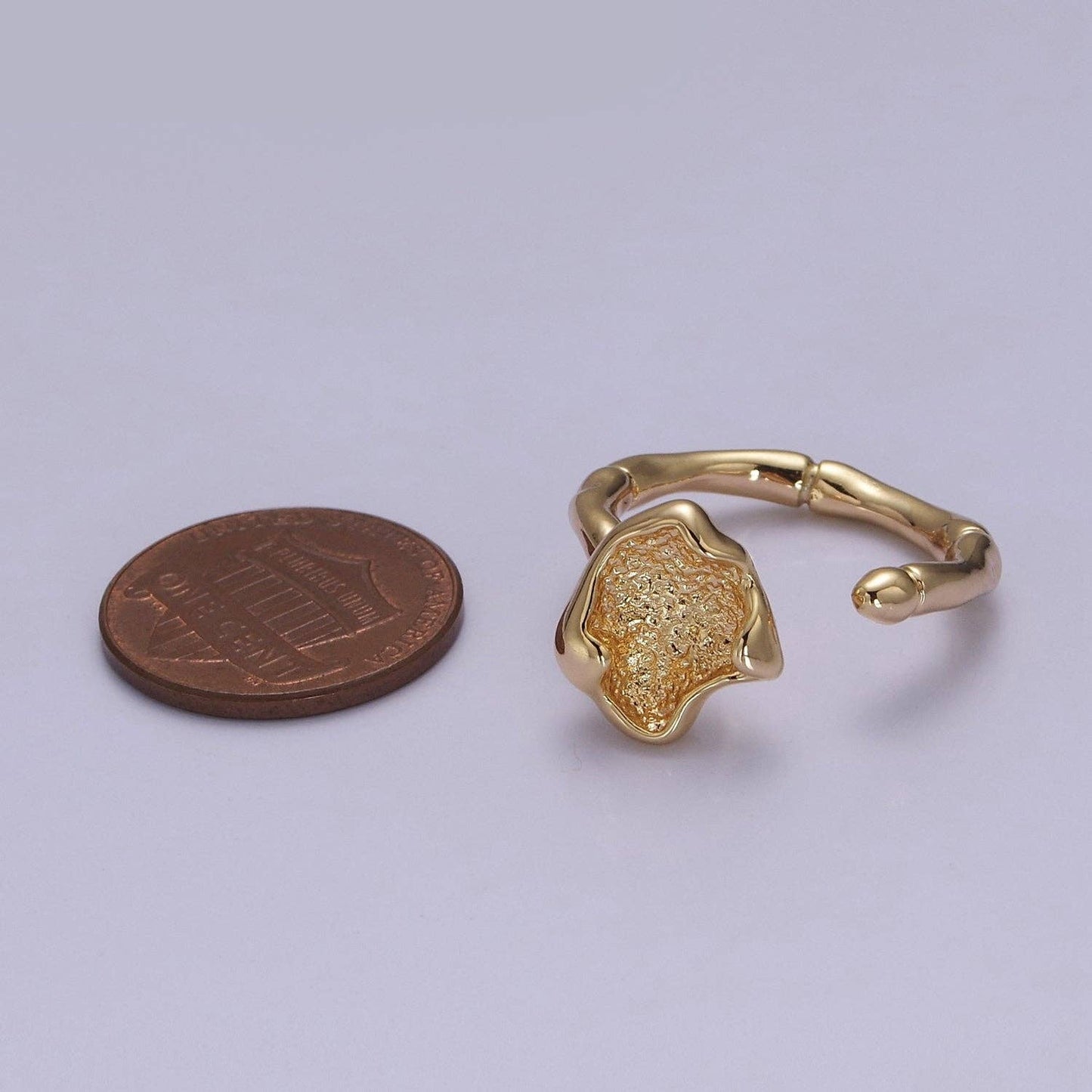 Rustic Flower Patch Gold Flower Ring
