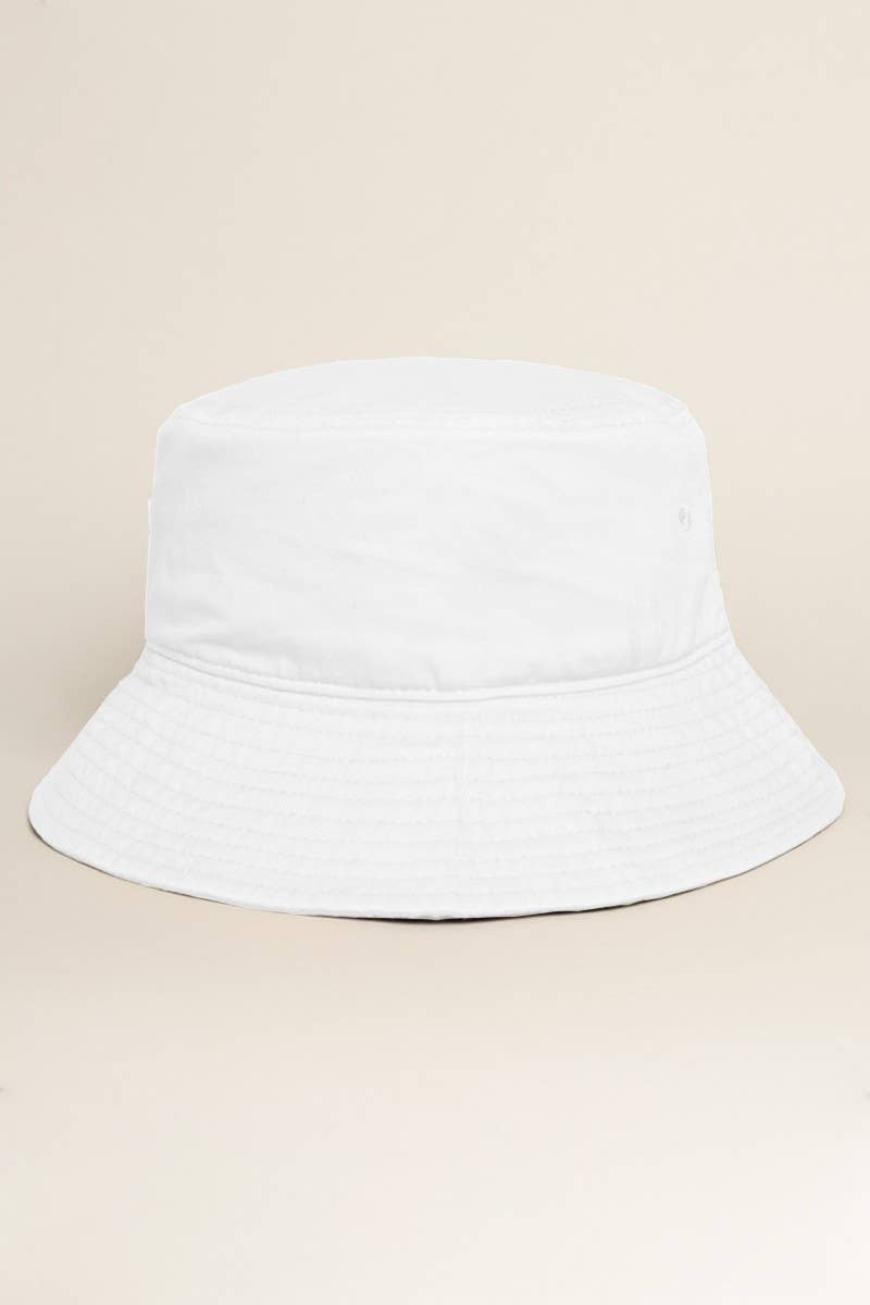 Light Solid Color Cotton Bucket Fisherman Hat