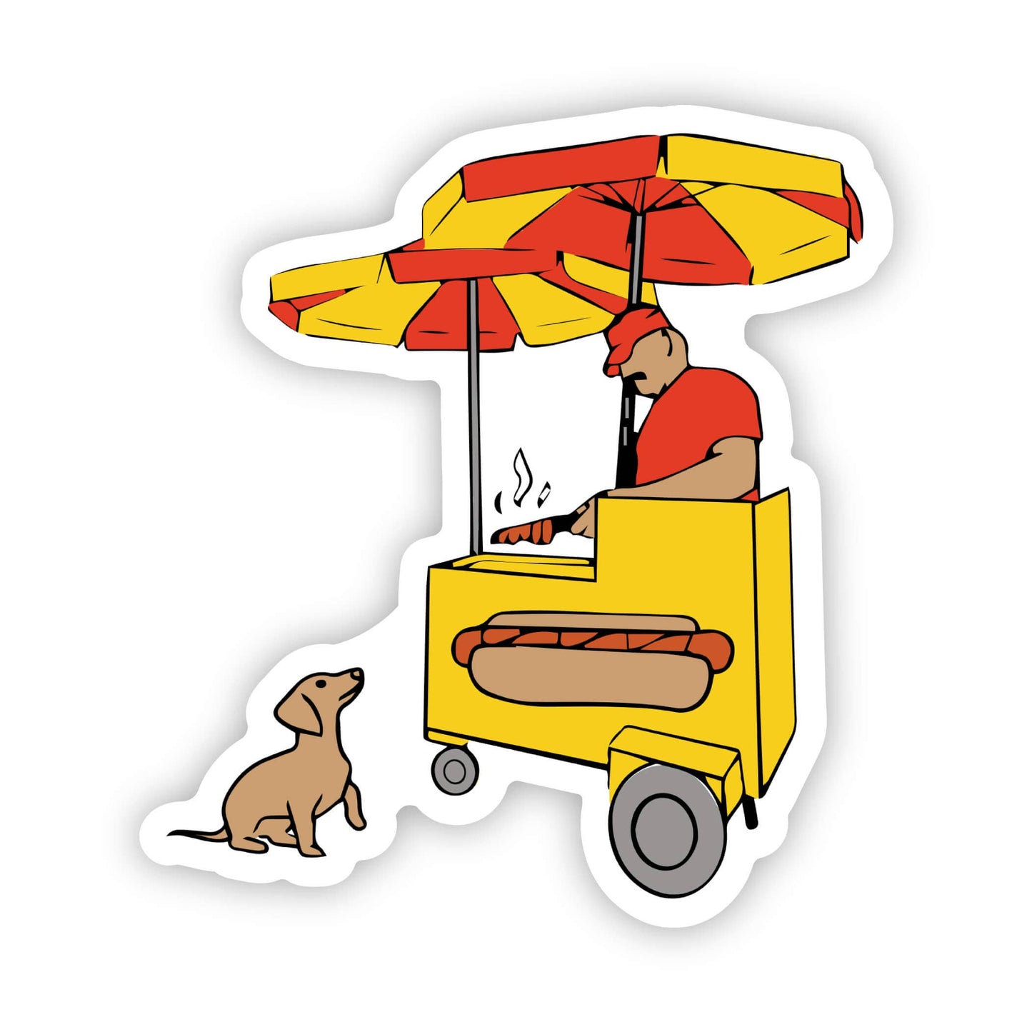 NY Hot Dog Stand Sticker