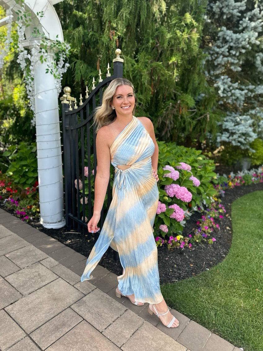 Sandy shores asymmetrical dress