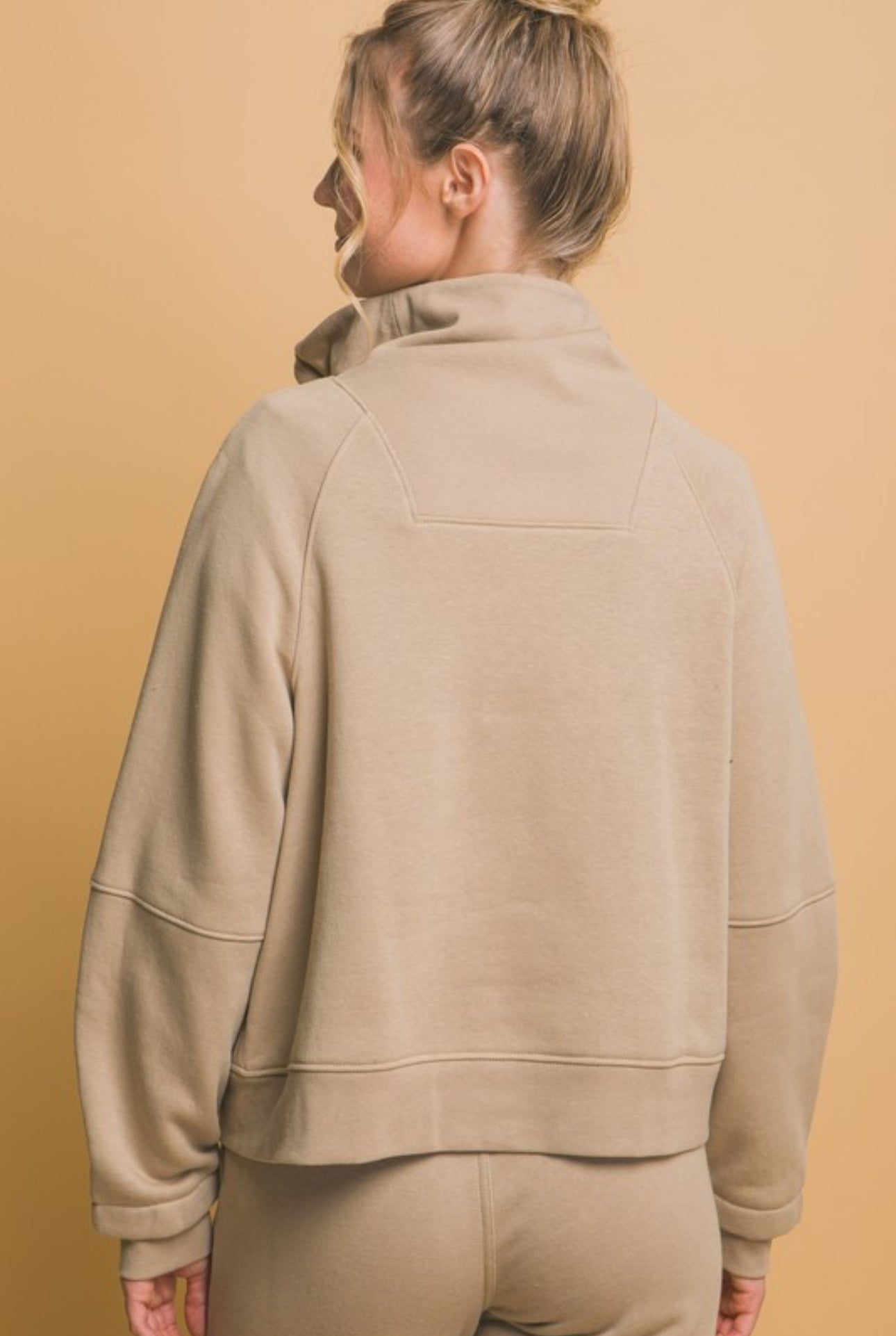Cozy Funnel Neck Half-Zip Sweatshirt