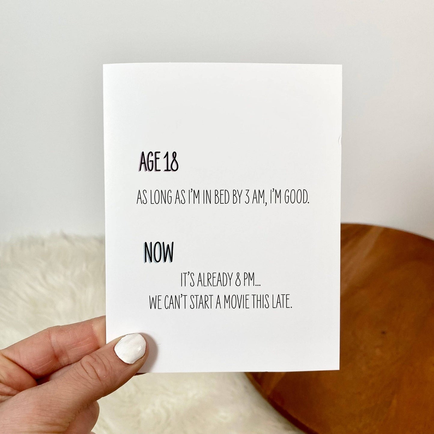 Age 18 vs Now, Funny Birthday Cards - Kate's Collective