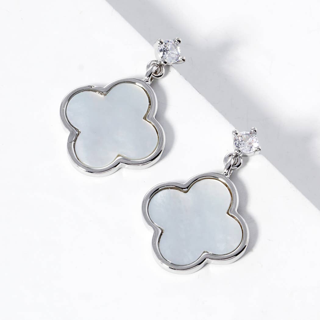 Gold-Dipped Clover Post Earrings