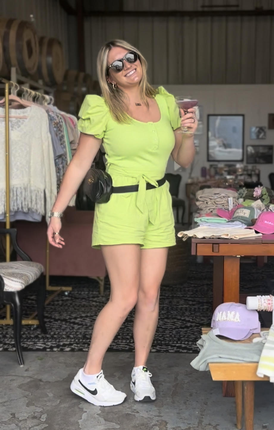 Kait Puff Sleeve Romper