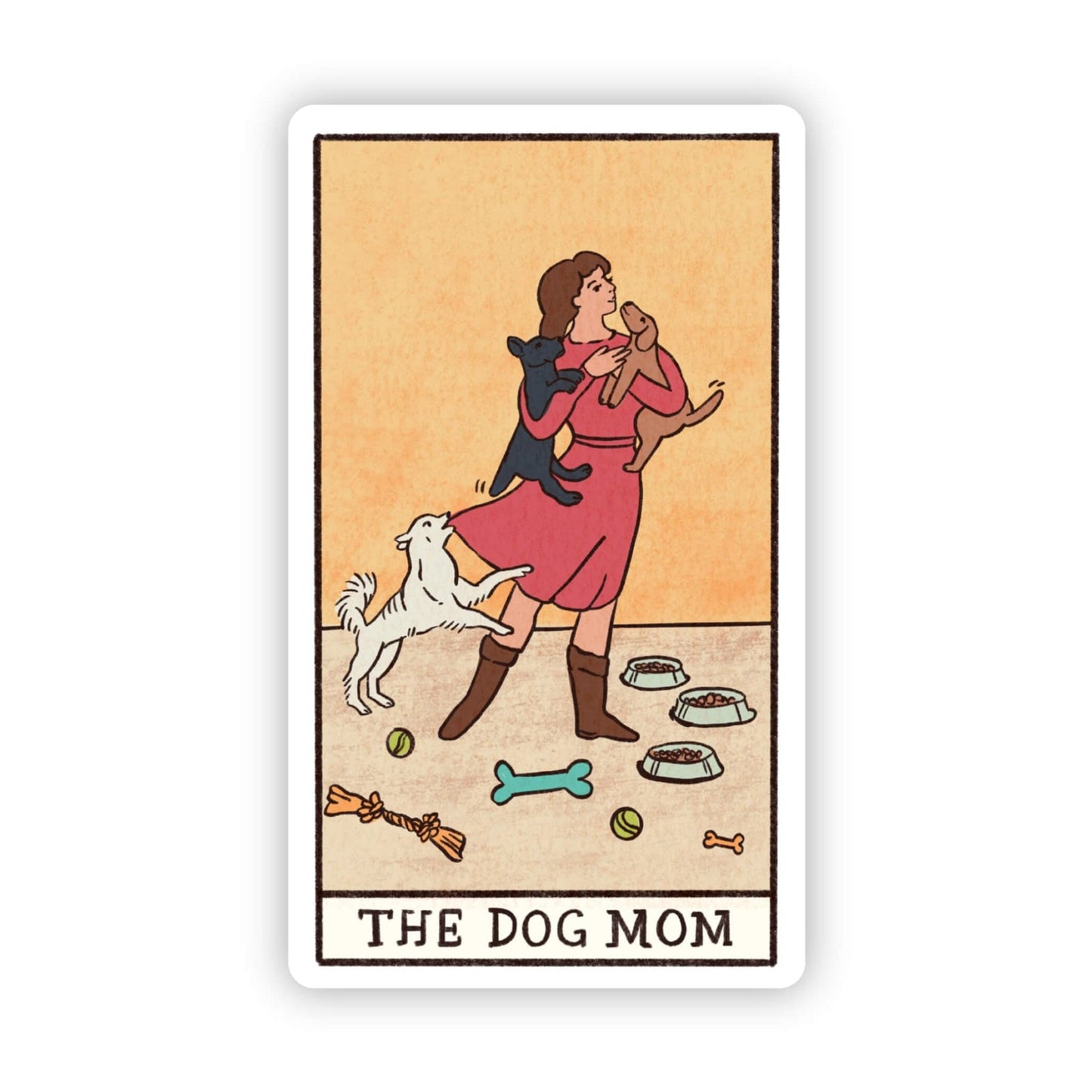 "The Dog Mom" Tarot Card Sticker - Kate's Collective