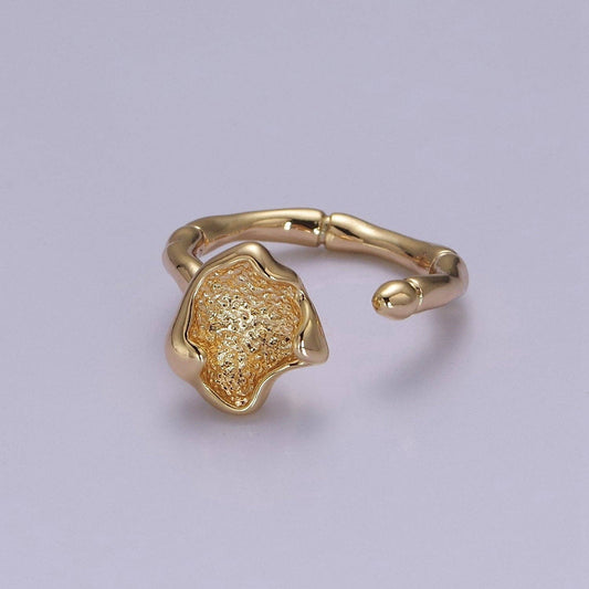Rustic Flower Patch Gold Flower Ring