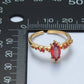 24K Gold Filled Orange Marquise CZ Solitaire Ring | O1408
