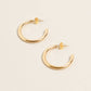 14K Gold Dipped Post Hoop Earrings - Kate's Collective