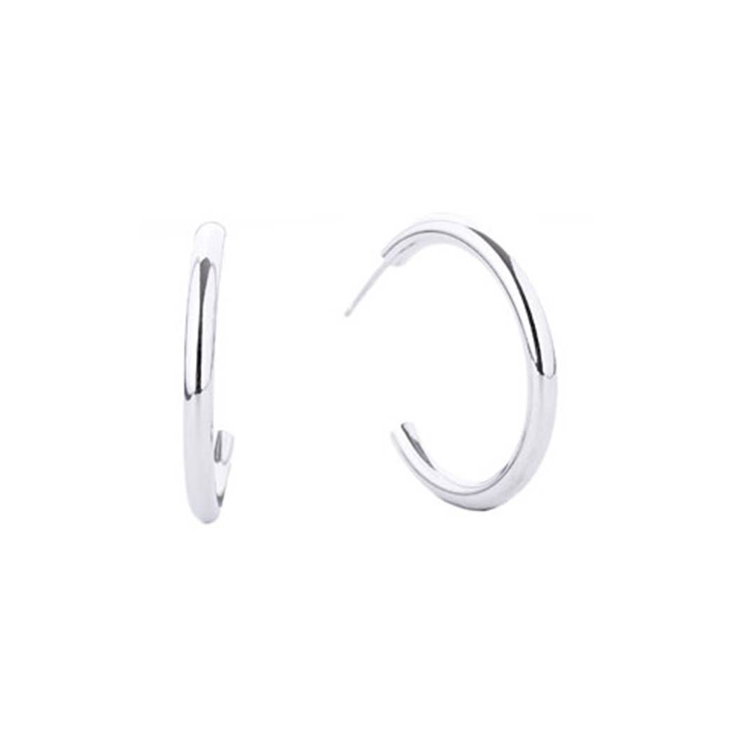 14K Gold Dipped Post Hoop Earrings - Kate's Collective