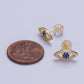 Gold Evil Eye Micro Pave Stud Earrings