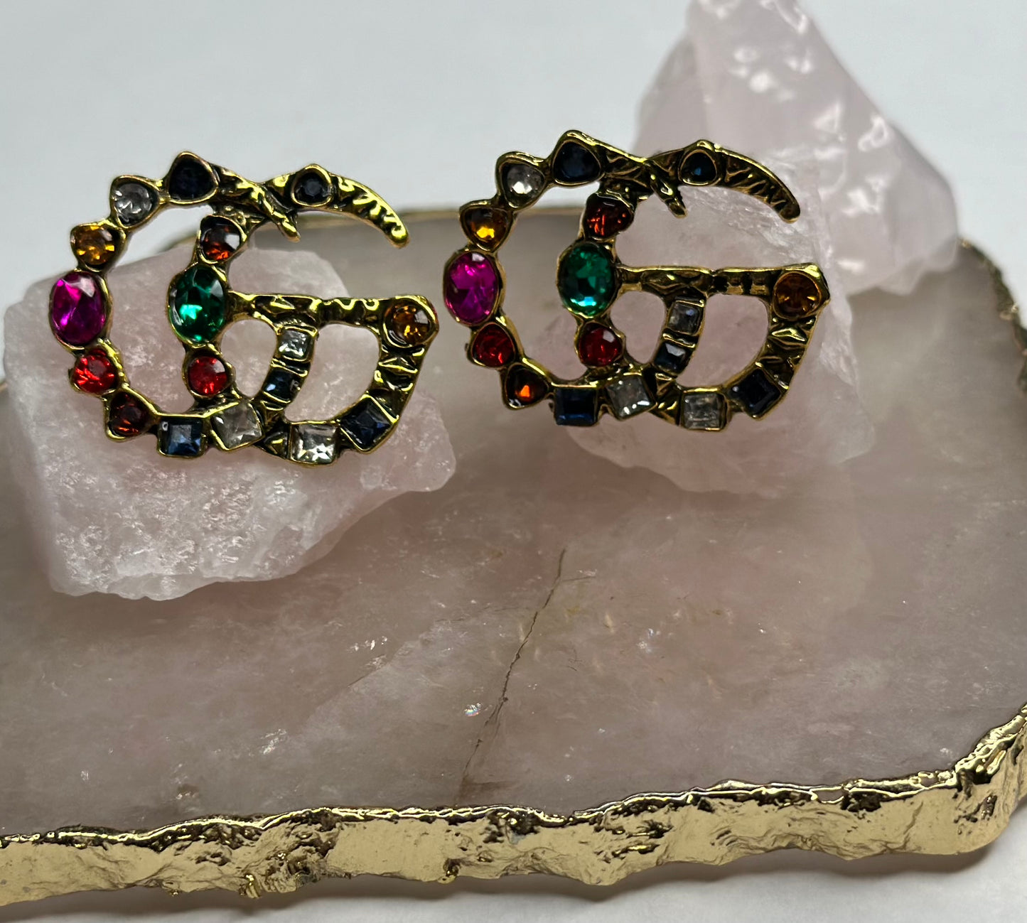 Multicolor studded earrings