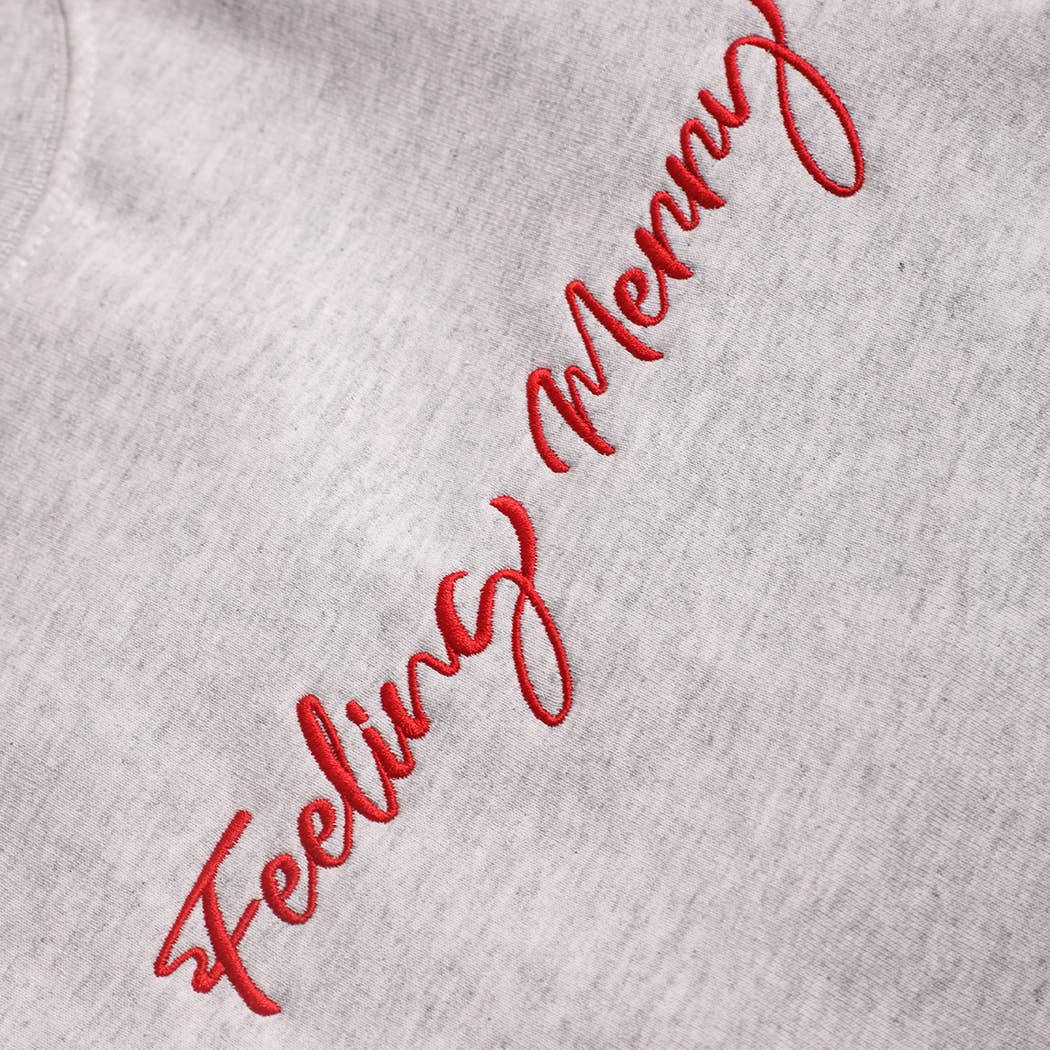 Feeling Merry Embroidered Fleece Sweatshirt
