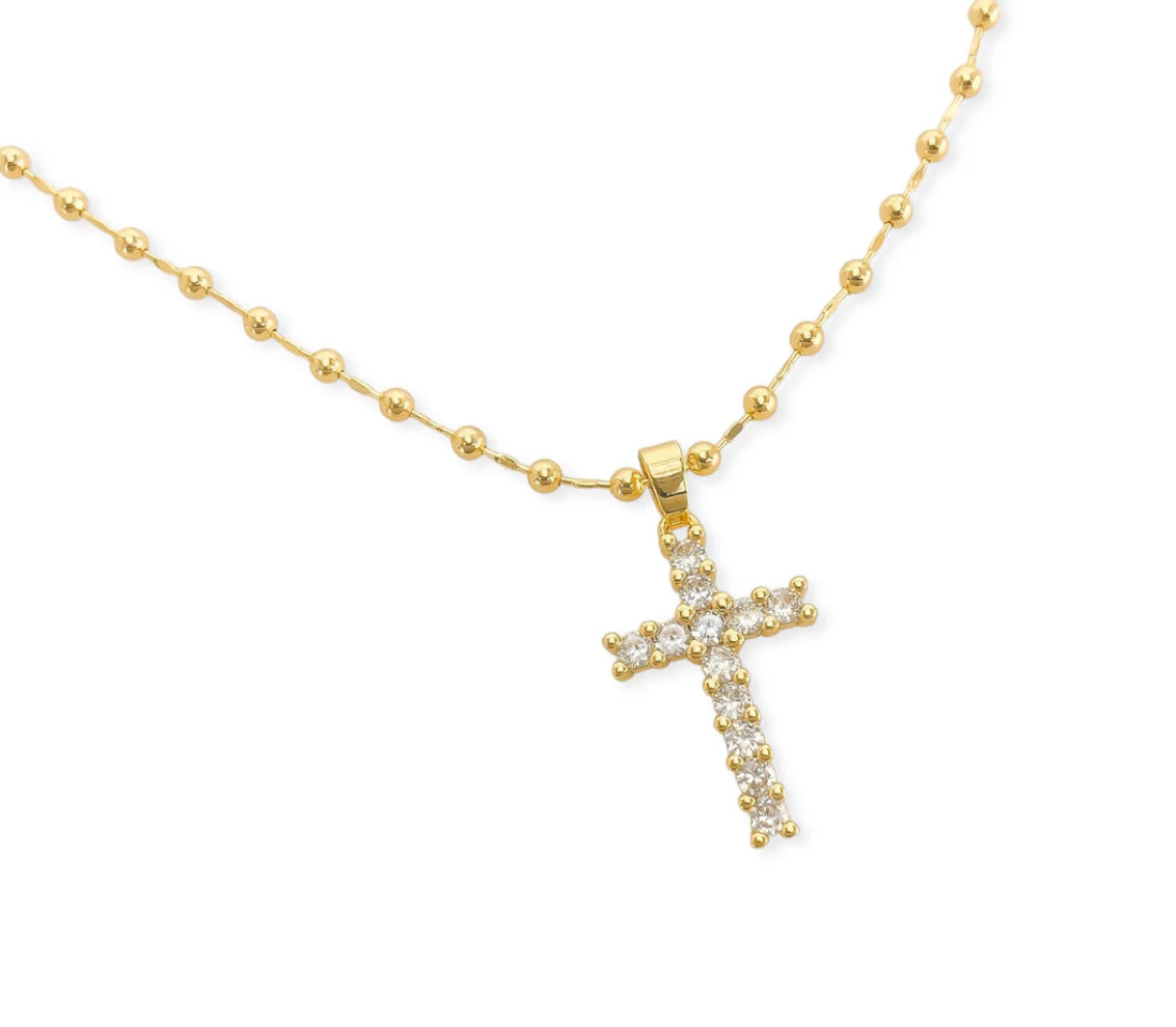 CZ Cross Necklace