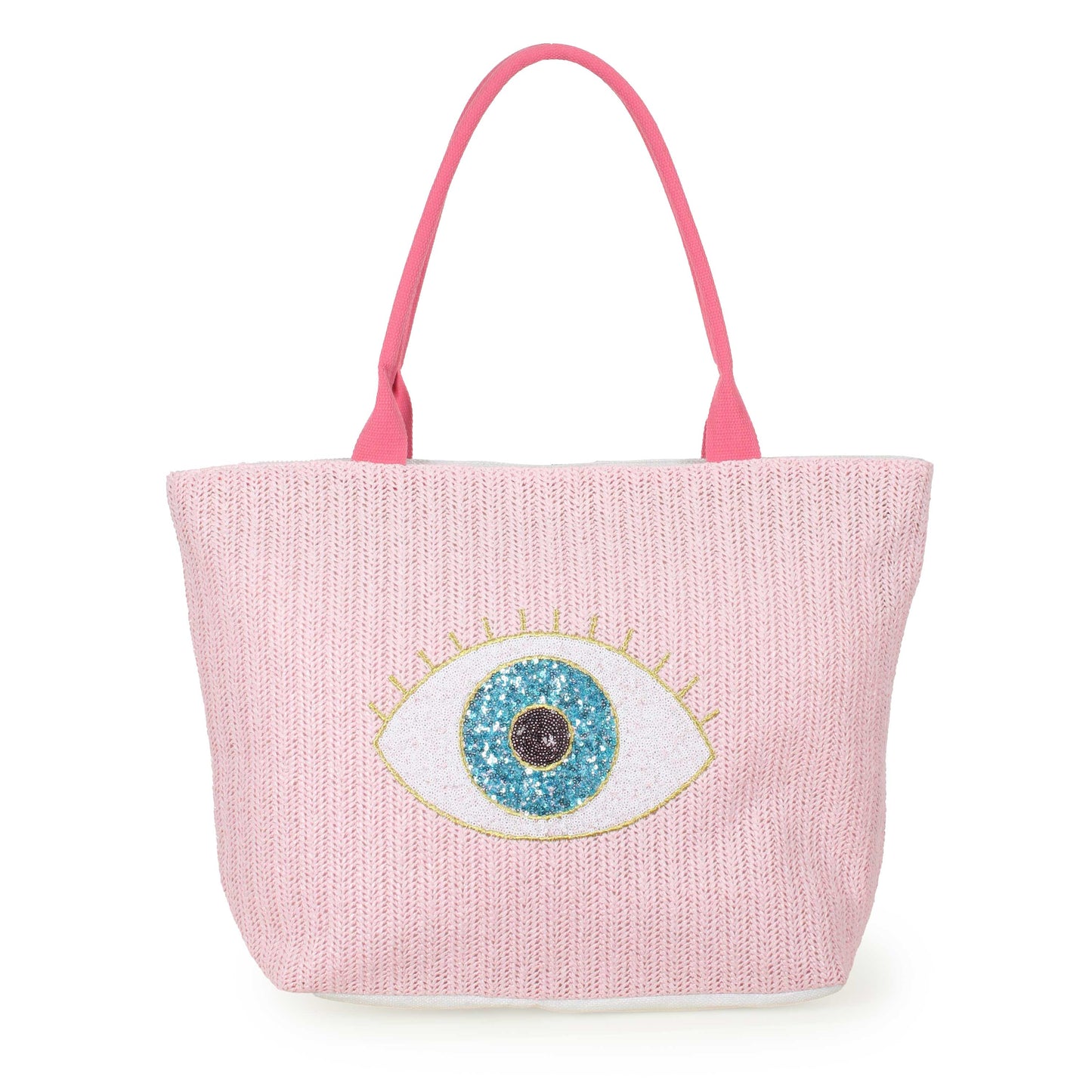 Evil Eye Sequins Summer Tote Bag