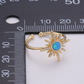 Dainty Blue Opal Sun Ring