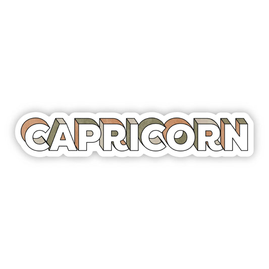 Capricorn Lettering Zodiac Sticker