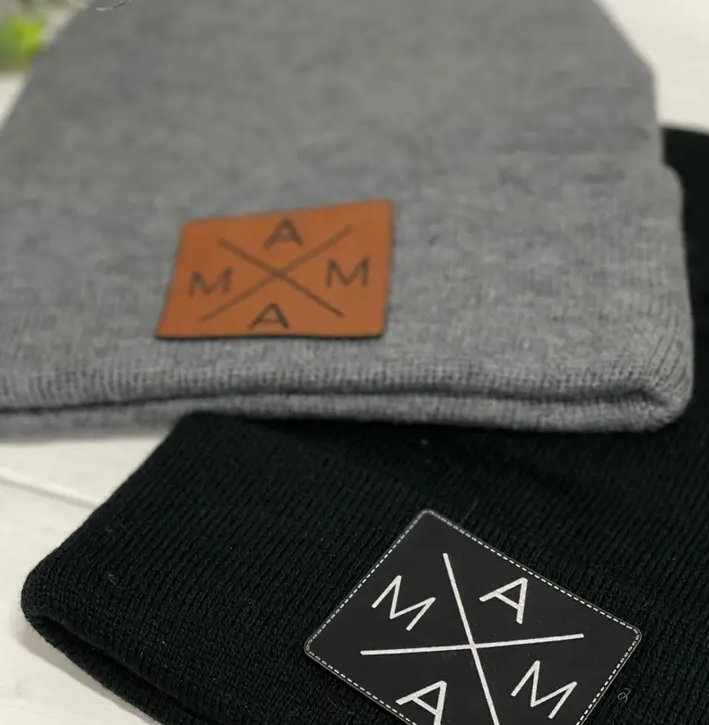 Dada, Mama, & Mini X Patch Beanies