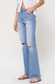 90's Vintage Super High Rise Destroyed Flare Jeans