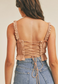 Rae Ruffle Open Back Crop Top