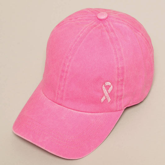 Breast Cancer Awareness Ribbon Cap - Kate's Collective