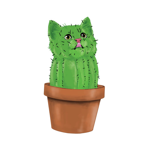 Cacti Cat Sticker - Kate's Collective