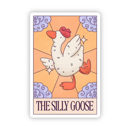 Silly Goose Tarot Card Sticker