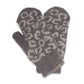 Winter Leopard Print Soft Flush Mittens