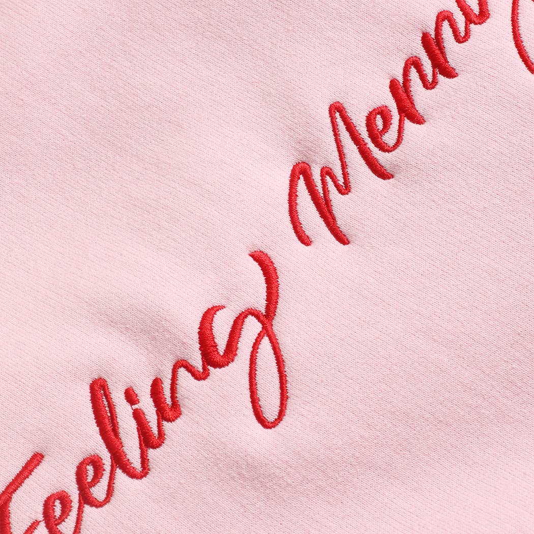 Feeling Merry Embroidered Fleece Sweatshirt