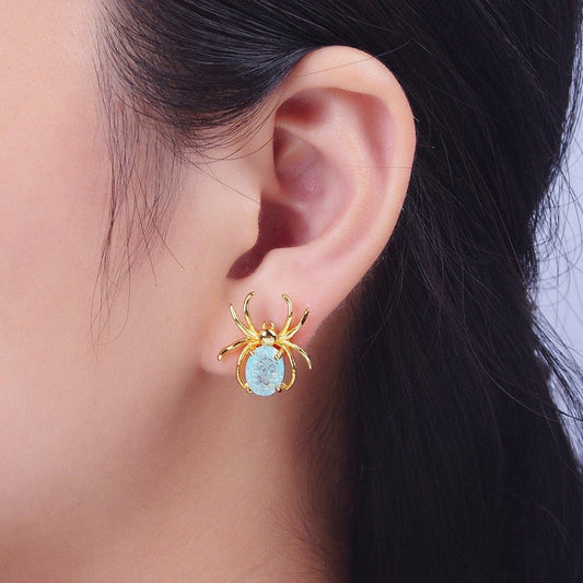 24K Gold Filled Spider Earrings