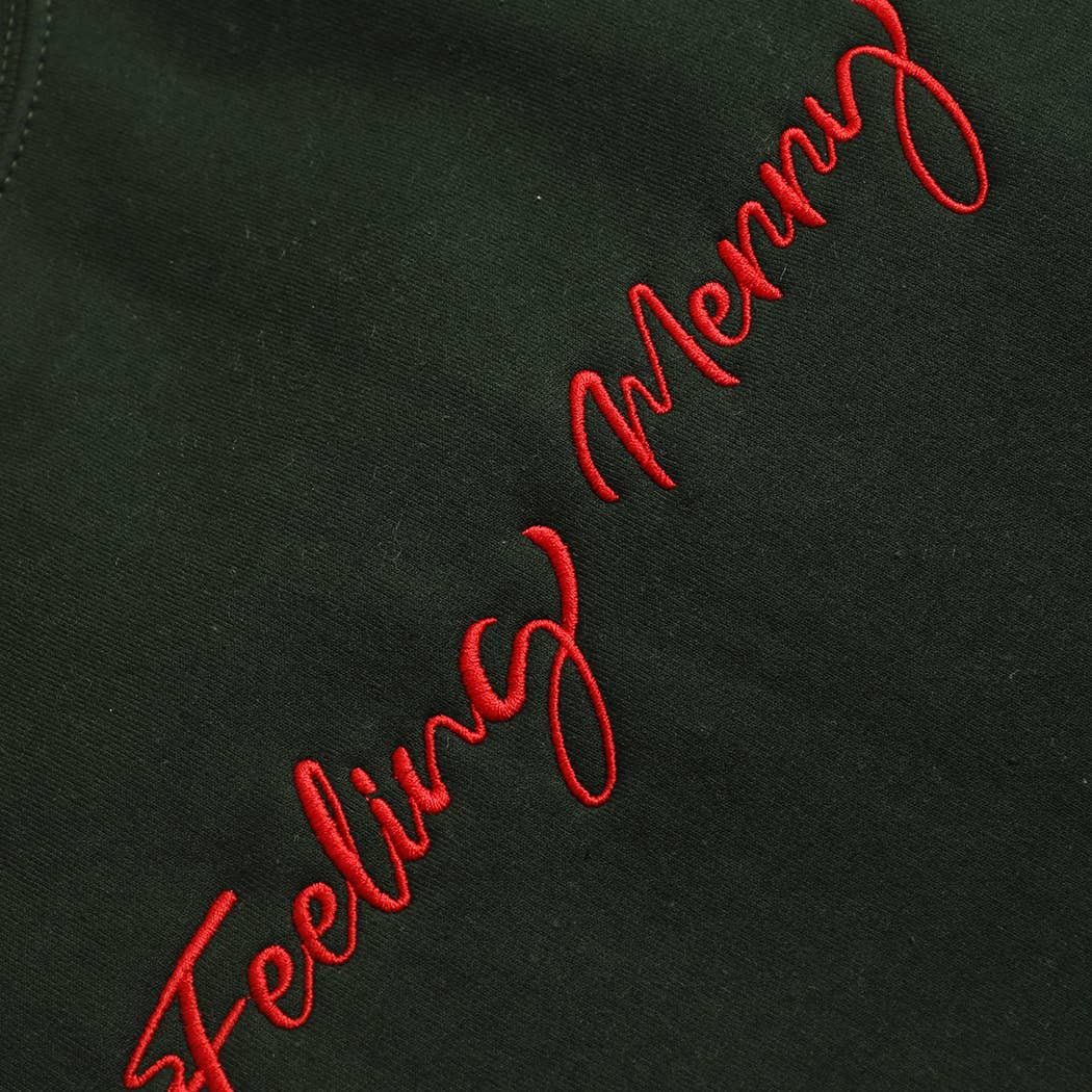 Feeling Merry Embroidered Fleece Sweatshirt