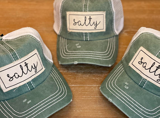 Salty Canvas Patch Mesh Back Baseball cap