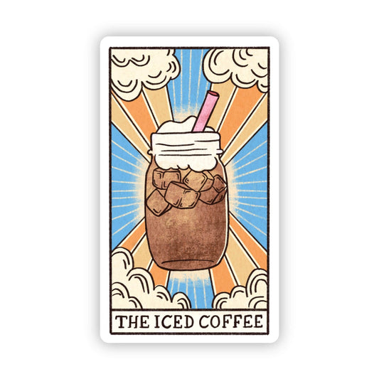 "The Iced Coffee" Tarot Card Sticker - Kate's Collective